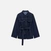Essential Lapel Belt Denim Jacket