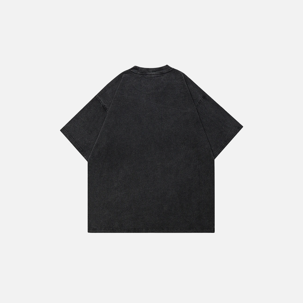 Throwback Hip Hop Bone-Face Print T-Shirt alternatif görünüm