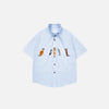 Kitty Stripe Cool Short Sleeve Top