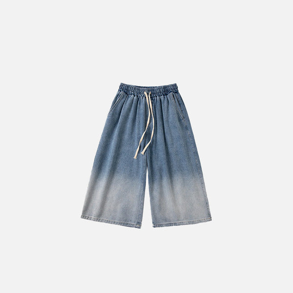 Relaxed Fit Rinse Denim Shorts alternatif görünüm