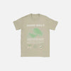 Front view of the khaki Silent Hill 2 Graphic T-Shirt in a gray background