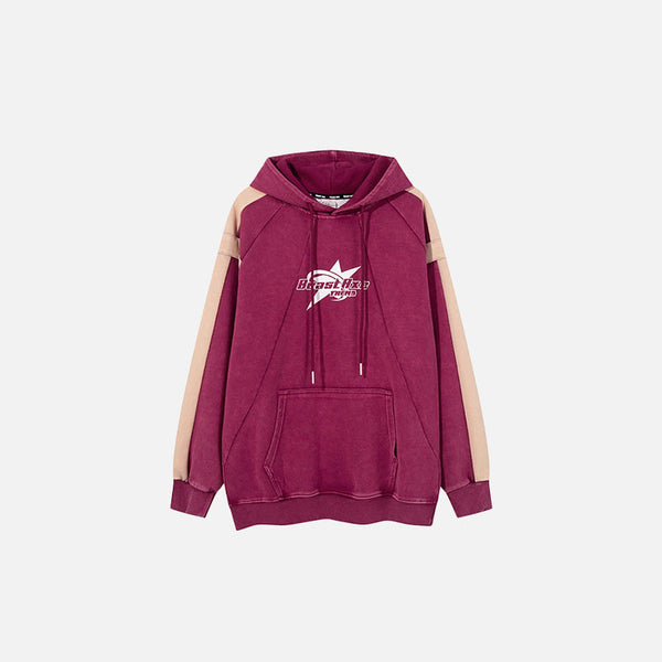 Star Emblem Contrast Sweatshirt alternatif görünüm