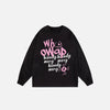 Rose Skull Slogan Sweatshirt