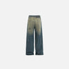 Curved Seam Bell-Leg Denim