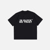 Front view of the black Y2k Vintage Gothic T-Shirt in a gray background