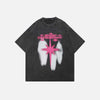 Wide-Body Shadow Designed Cotton T-Shirt