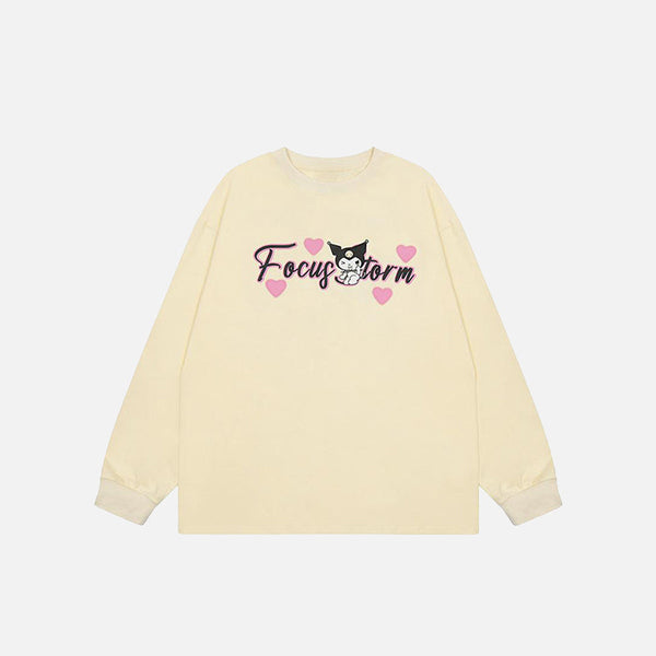 Long-sleeved Hearts Love T-Shirt