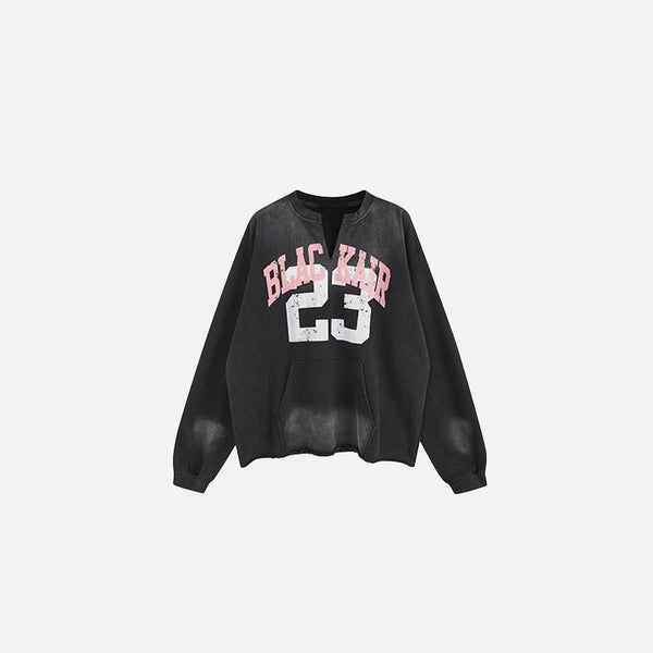 Star Number Graphic Sweatshirt alternatif görünüm