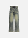 Fashionable Rinse Faded Denim Classic Leg Denim