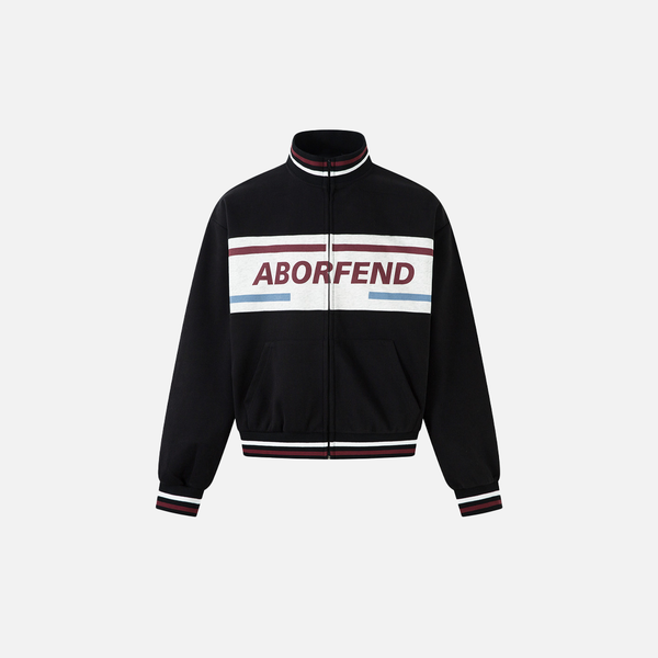 Tone Block Script Zip Sweatshirt alternatif görünüm