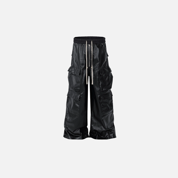 Luxe Designer Black Cargo Leather alternatif görünüm
