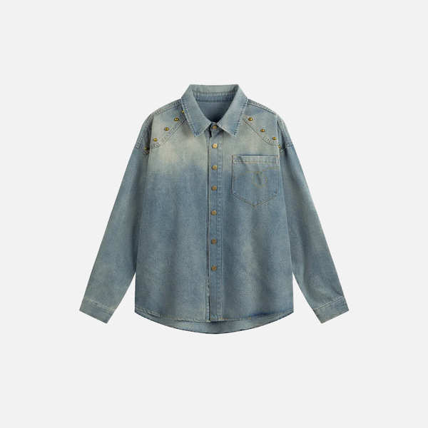 Sapphire Denim Elegant Womens Blouse