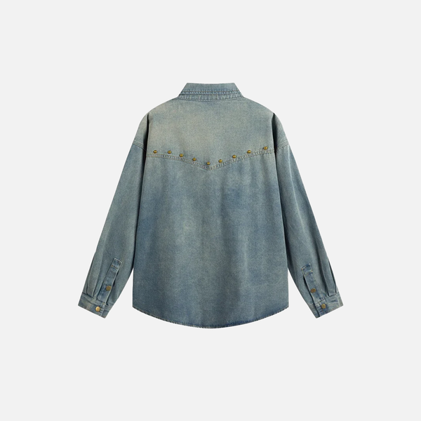 Sapphire Denim Elegant Womens Blouse alternatif görünüm