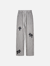 Y2K Wide Leg Ekose Jogger, önden görünüm — Navra Wear