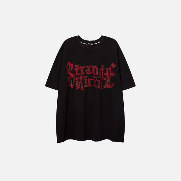 Collar O-Neck Print Letter Drilled Hot T-Shirt