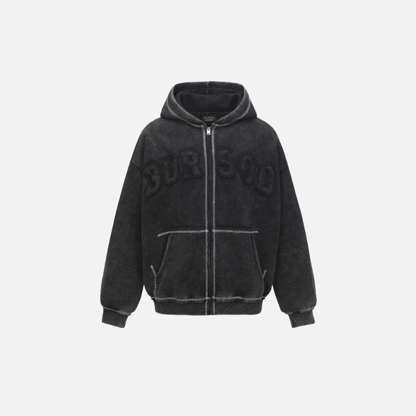Washed Stitch Soft Zip Hood alternatif görünüm