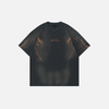 Big-Silhouette Off-Duty Designed Hip Hop Short Sleeve T-Shirt