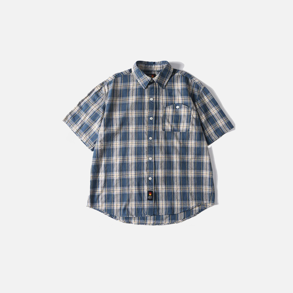 Painterly Wash Plaid Short Shirt