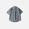 Painterly Wash Plaid Short Shirt