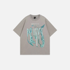 Oversized Cozy Dirty-Art Artwork Illustrated T-Shirt