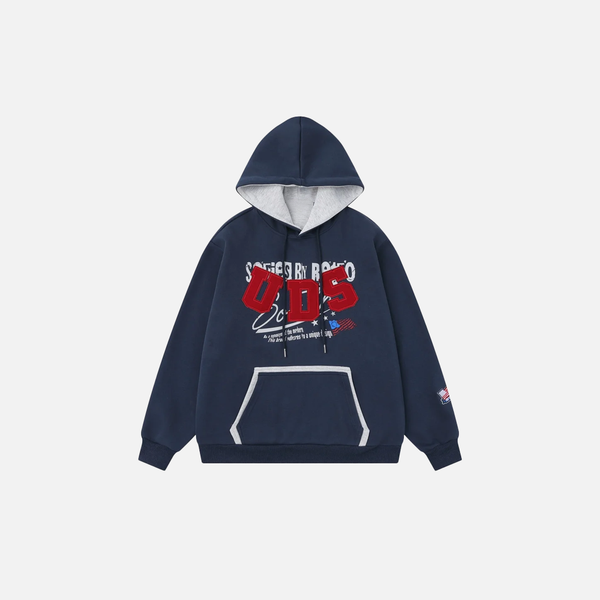 Classic Contrast Panel Casual Sweatshirt