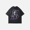 Concrete-Jungle Spider Letter Print Darkwave Cotton T-Shirt