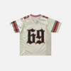 Plush Designed Print Spliced V-Neck Sport T-Shirt
