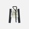 Front view of the apricot Avant-Grade Tie Accent Women's Shirt in a gray background