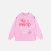 Rose Skull Slogan Sweatshirt