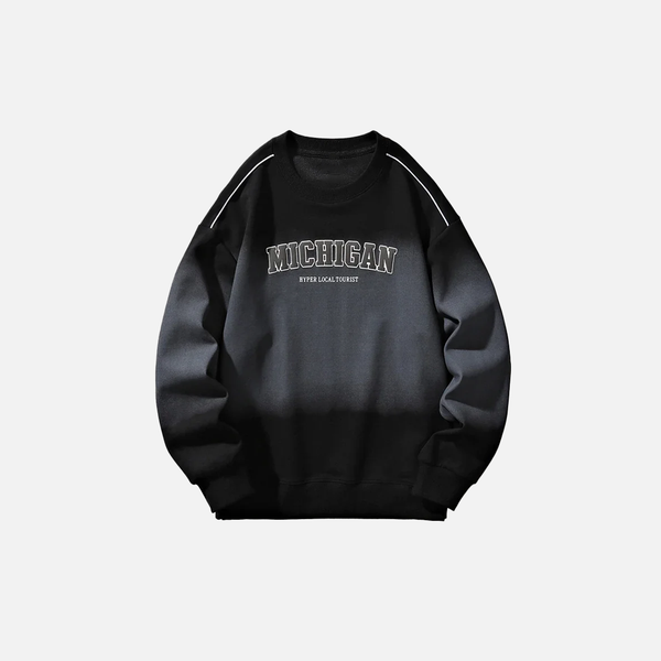 Dark Gradient Script Boxy Top alternatif görünüm