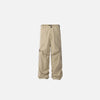 Front view of the khaki Versatile Cargo Pants  in a gray background