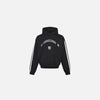Front view of the black Athletic Graphic Hoodie in a gray background