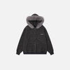 Euro Stripe Fur Relaxed Hood