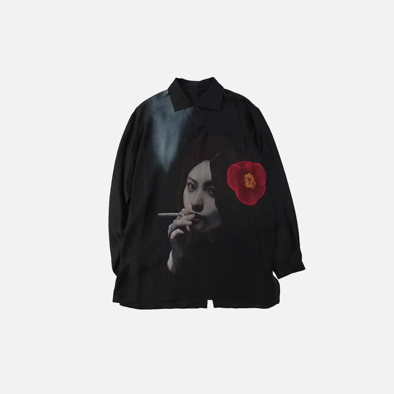 Obsidian Loose Drape Premium Casual Shirt
