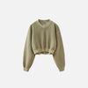 Kadın Crop Polar Sweatshirt, önden görünüm — Navra Wear
