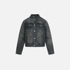 2000s Faded Single-Breasted Washed Denim Jacket