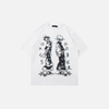 Grit-Style Rising-Sun Manga-Art Cartoon Artwork Cotton T-Shirt