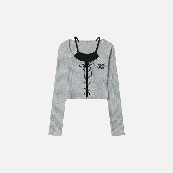 Layered Laced Women's Cardigan alternatif görünüm