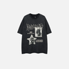 Digital-Age Drop-Shoulder Cozy Dirty-Art Patched Darkwave T-Shirt