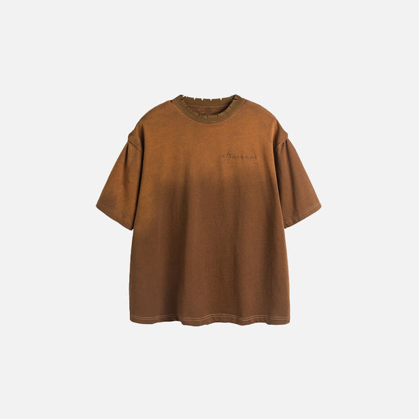 Aged Distress-Washed Worn-In T-Shirt alternatif görünüm