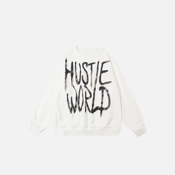 Hustle Collective Print Sweatshirt alternatif görünüm