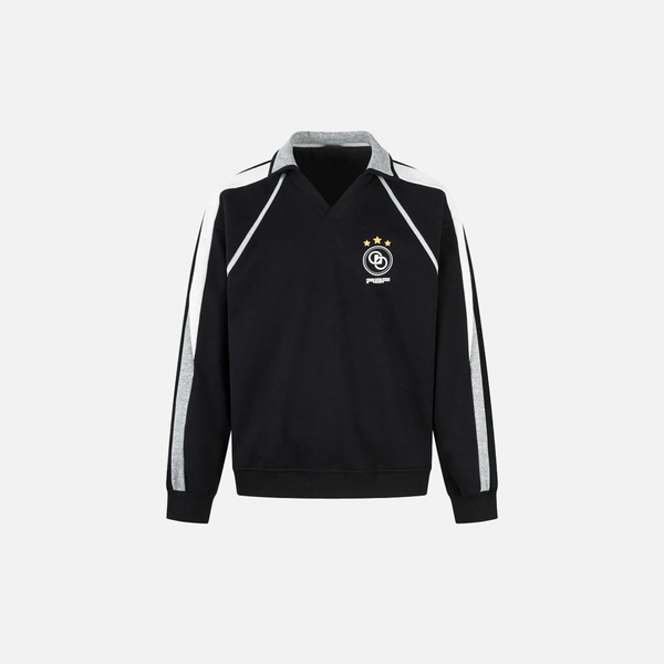 Panel Contrast Fleece V-Neck alternatif görünüm