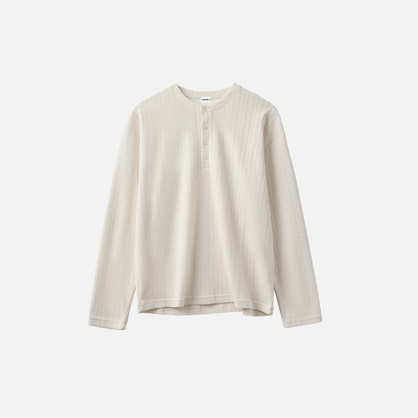 Block-Style Polished Big-Silhouette Long Sleeve T-Shirt