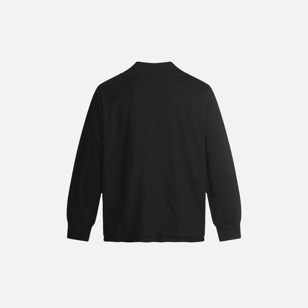 Print Letter Black Cotton Signature Long Sleeve T-Shirt alternatif görünüm