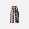 Y2K Wide Leg Ekose Jogger, önden görünüm — Navra Wear