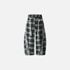 Y2K Wide Leg Ekose Jogger, detay görünüm — Navra Wear