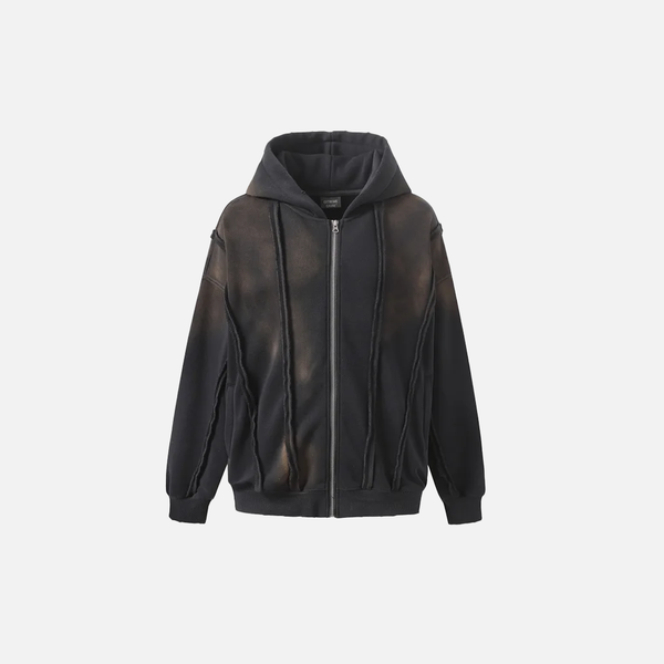 Dark Patch Warm Zip Hood alternatif görünüm