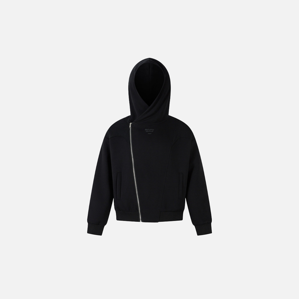 Asymmetric Zip Fashion Hoodie alternatif görünüm