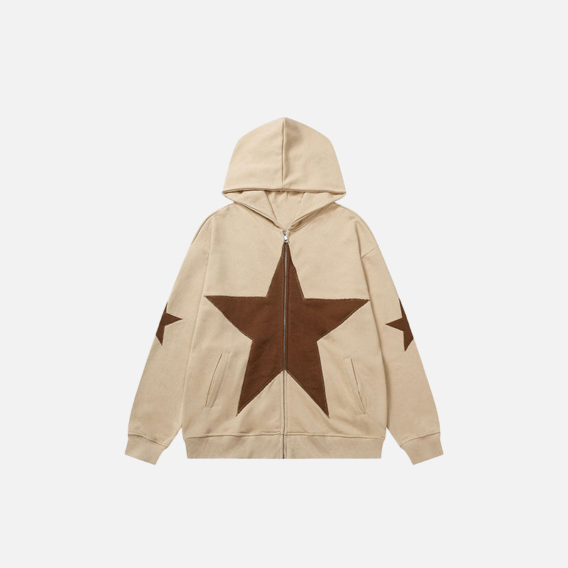 Star Graphic Patch Sweatshirts