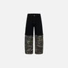 Unique Woodland Mosaic Color Block Denim